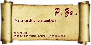 Petruska Zsombor névjegykártya