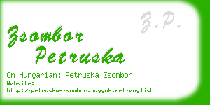 zsombor petruska business card
